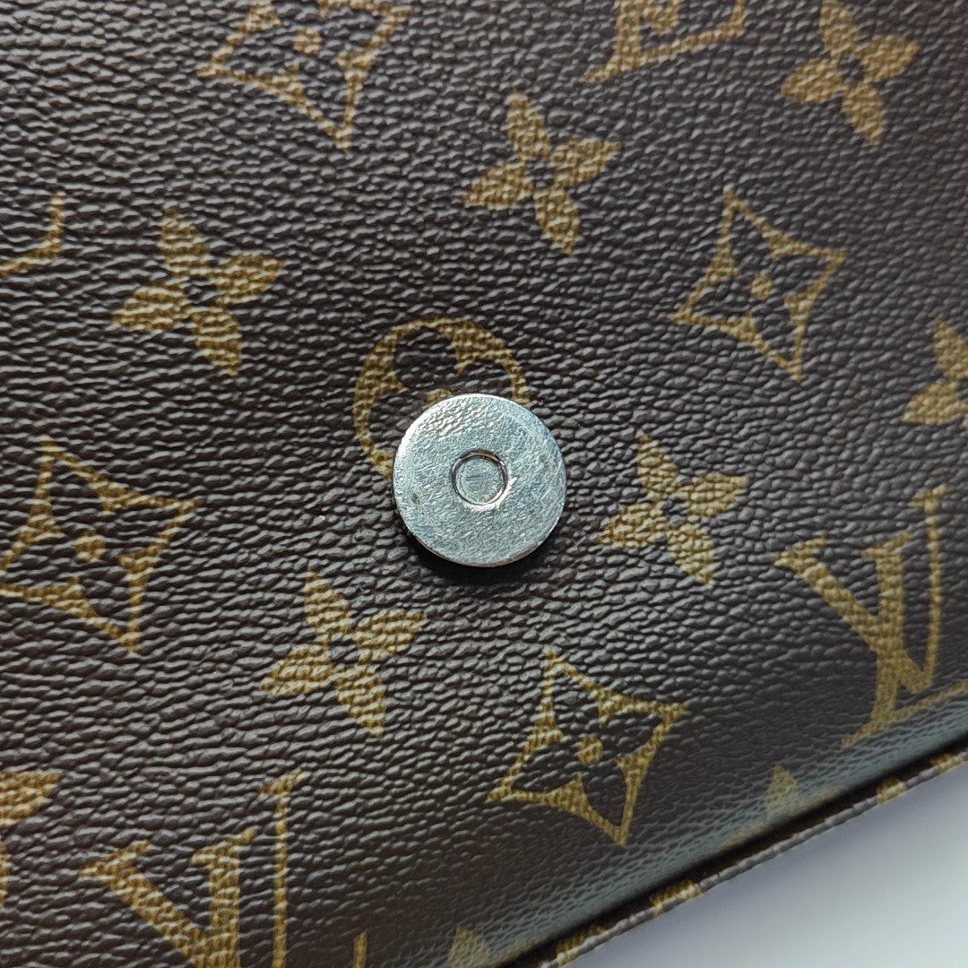 SAINT MICHEL Monogram Coated Canvas Red
