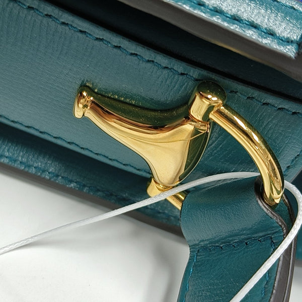 Horsebit 1955 Small Quilted Calfskin Blue