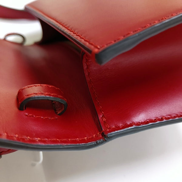 Authenticated pre-owned  Sylvie Mini Calfskin Red - Shoulder Bag at Looply