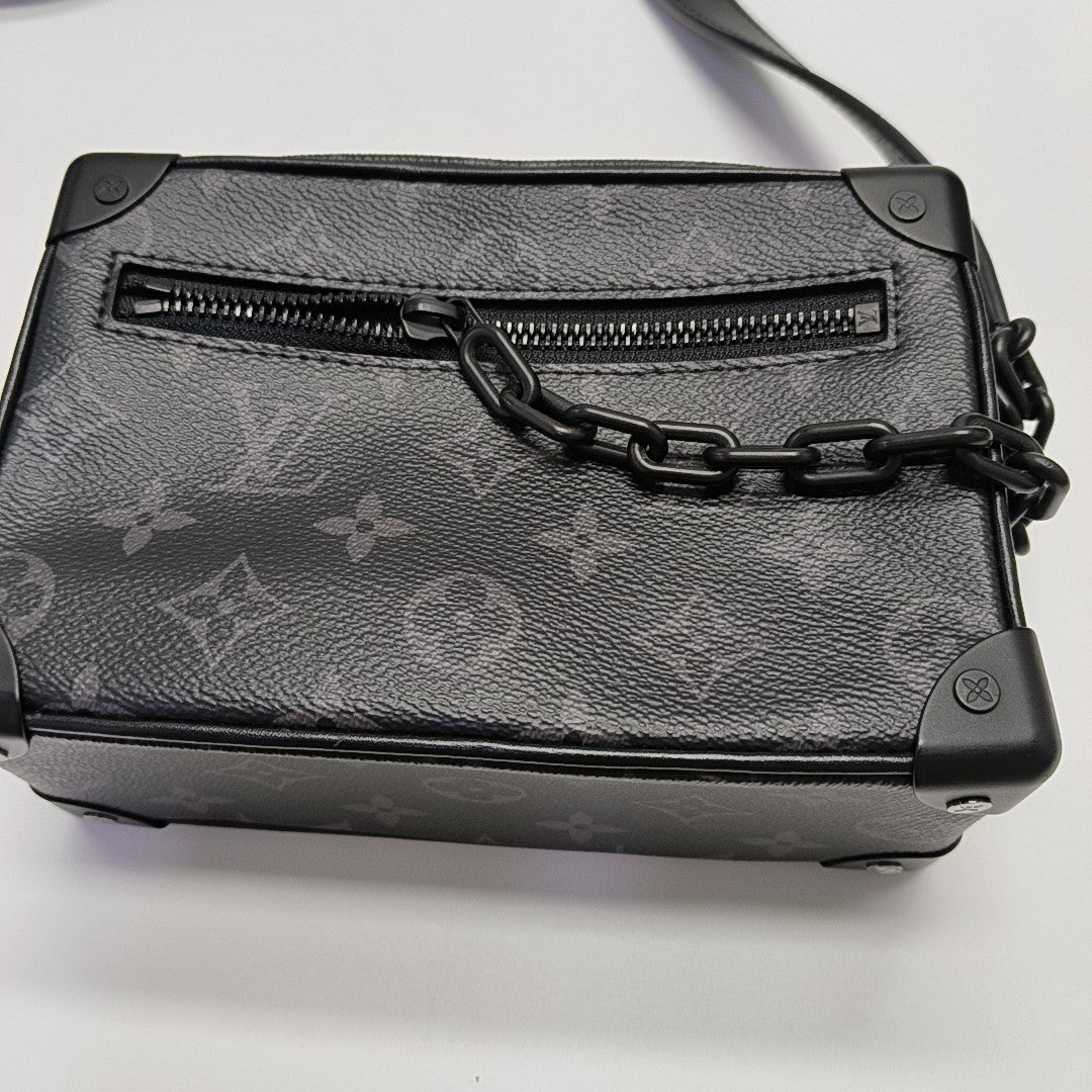 SOFT TRUNK Mini Monogram Coated Canvas Black