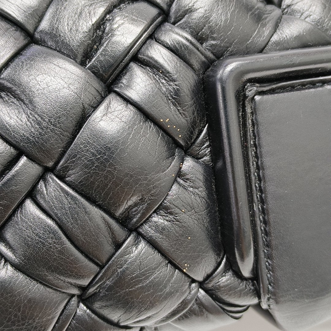 Calfskin Top Handle Bag Black