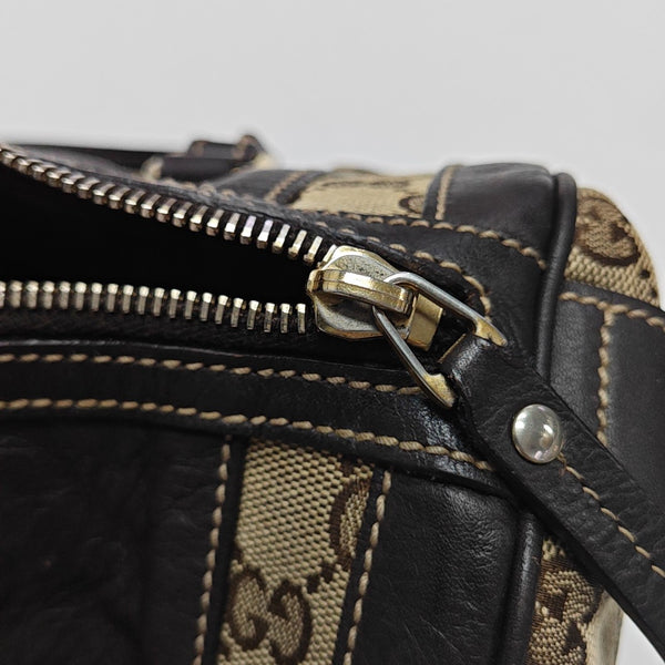 Monogram Canvas Top Handle Bag Brown