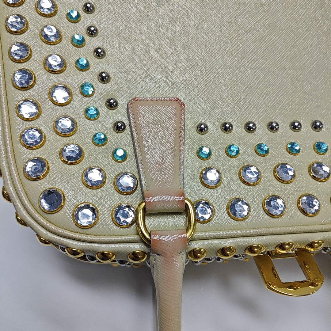 Pyramid Saffiano Calfskin Yellow