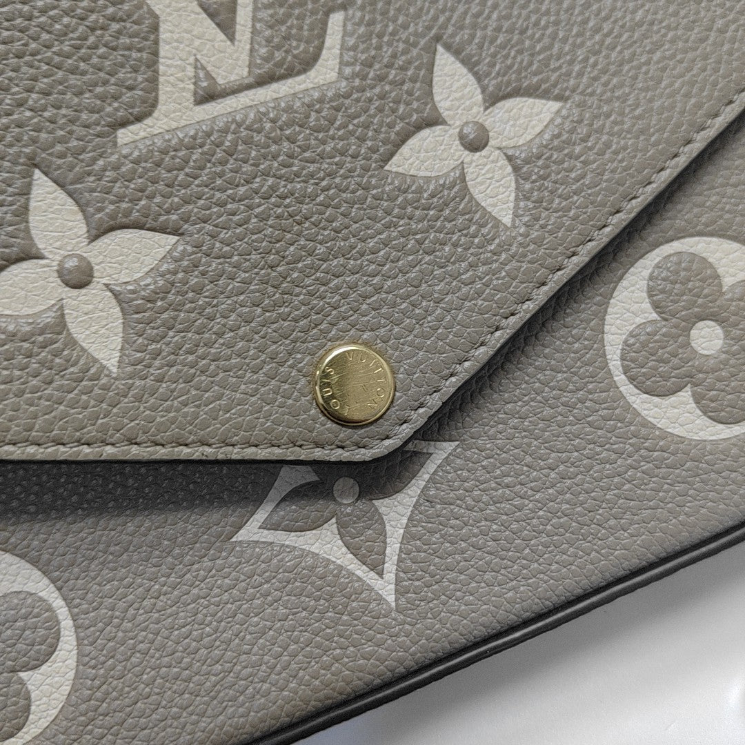 FÉLICIE Monogram Calfskin Gray