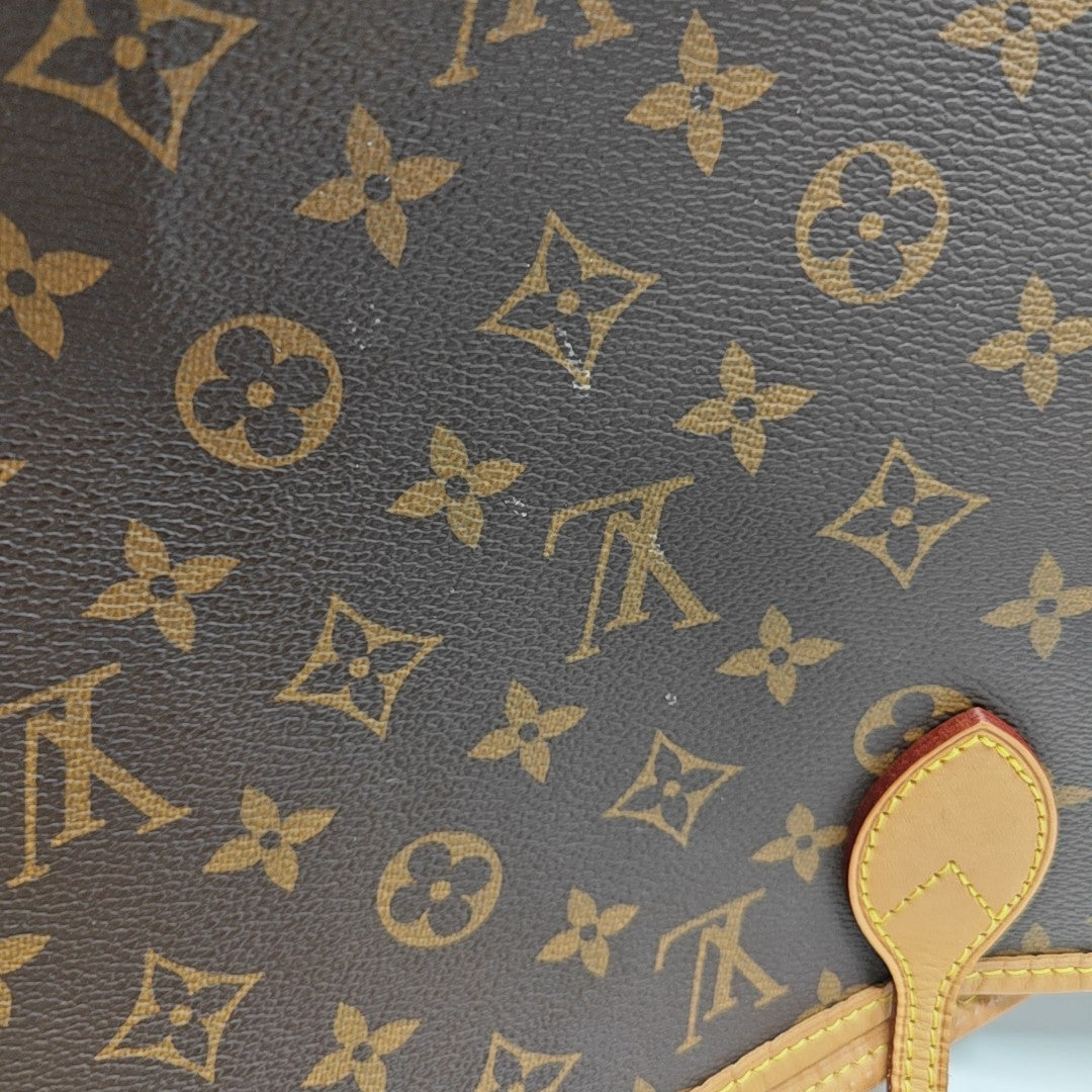 NEVERFULL MM Monogram Coated Canvas Brown