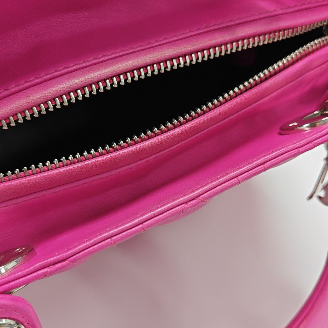 Lady Dior Medium Cannage Lambskin Red