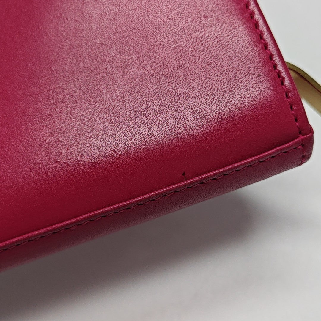 Leather Card Holder Red