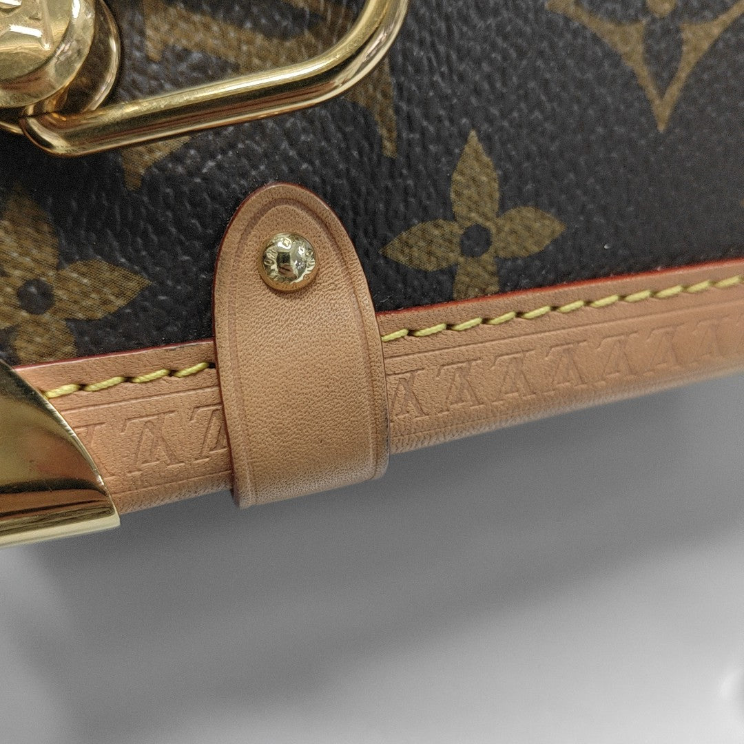 SIDE TRUNK MM Monogram Coated Canvas Brown