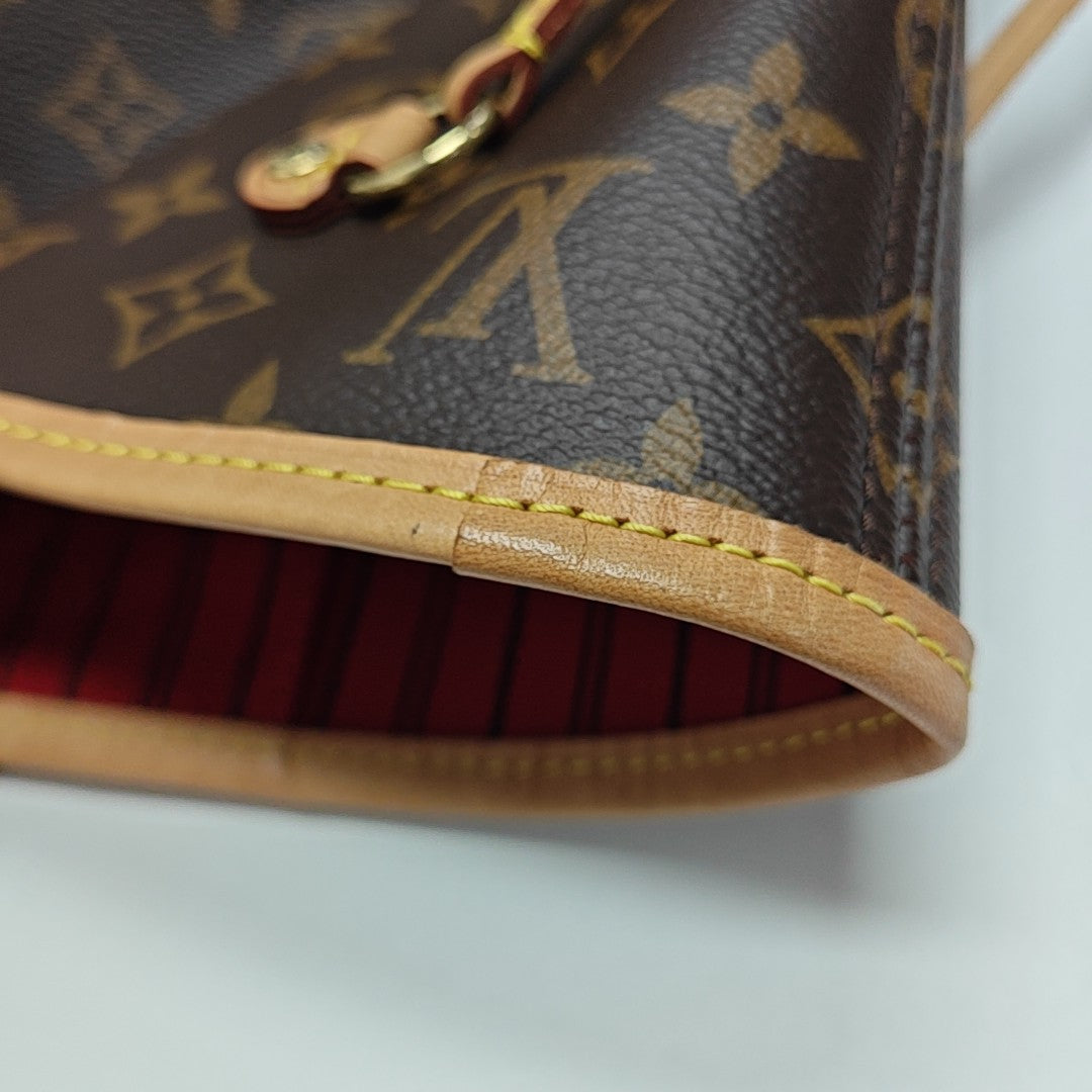 NEVERFULL MM Monogram Coated Canvas Brown