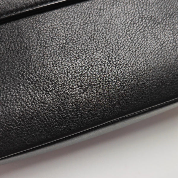 Quilted Calfskin Shoulder Bag Black