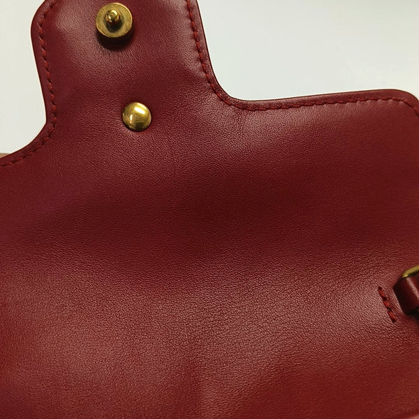GG Marmont Mini Quilted Calfskin Red