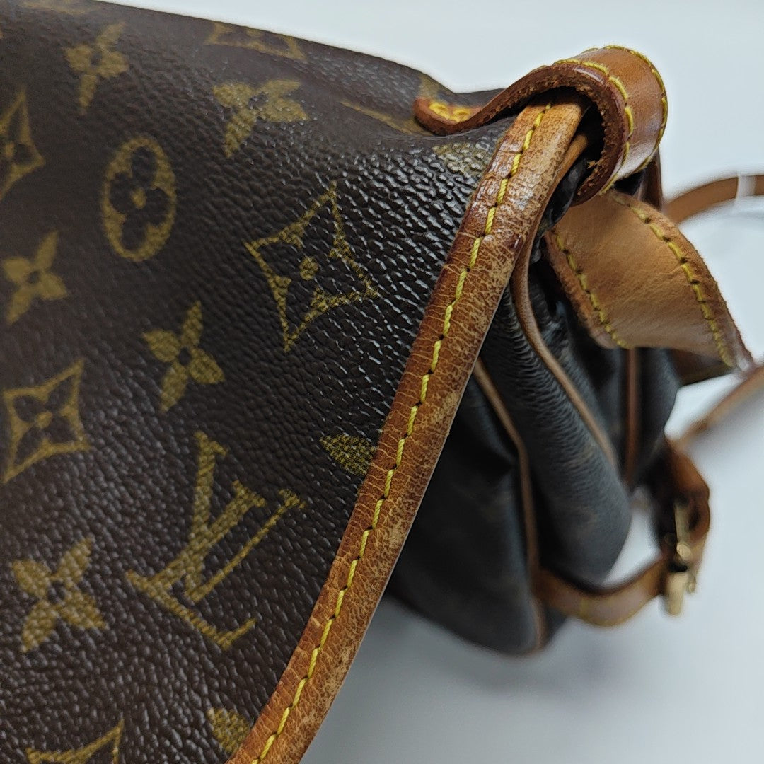 SAUMUR 35 Monogram Coated Canvas Brown