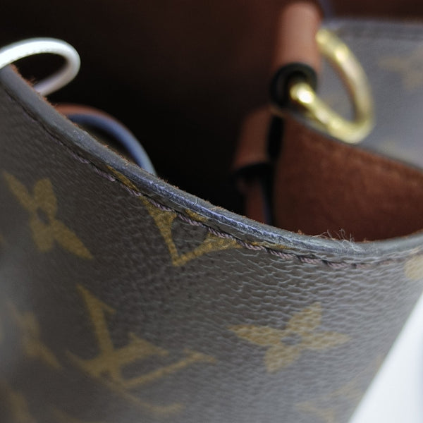 NÉONOÉ MM Monogram Coated Canvas Brown