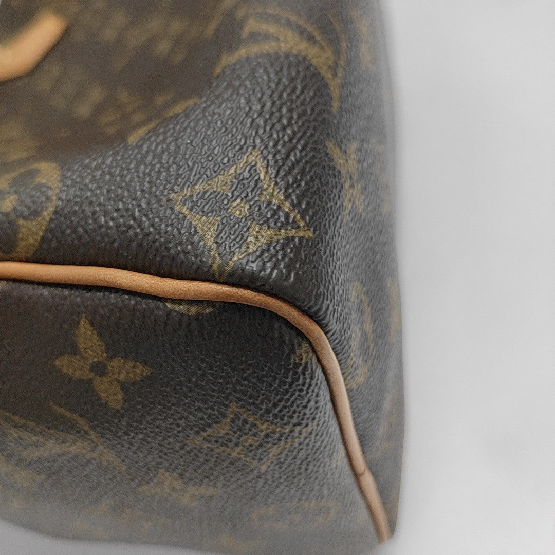 SPEEDY 25 Monogram Coated Canvas Brown