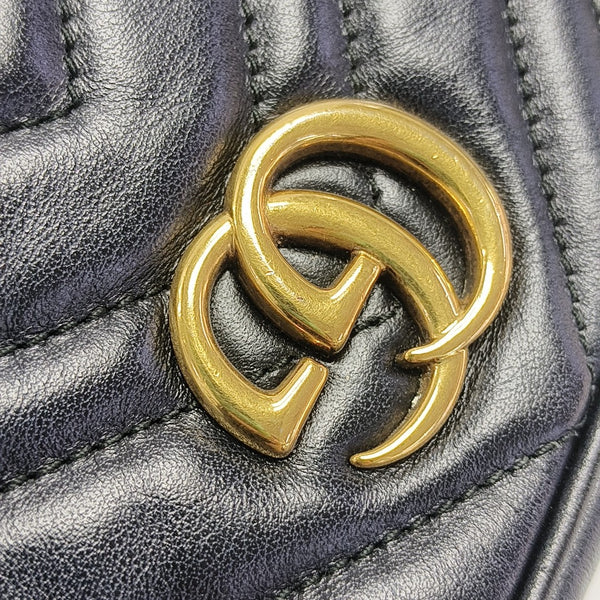 GG Marmont Mini Quilted Calfskin Black