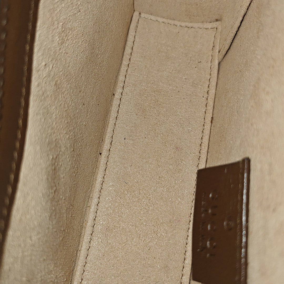 Horsebit 1955 Mini Monogram Coated Canvas Beige