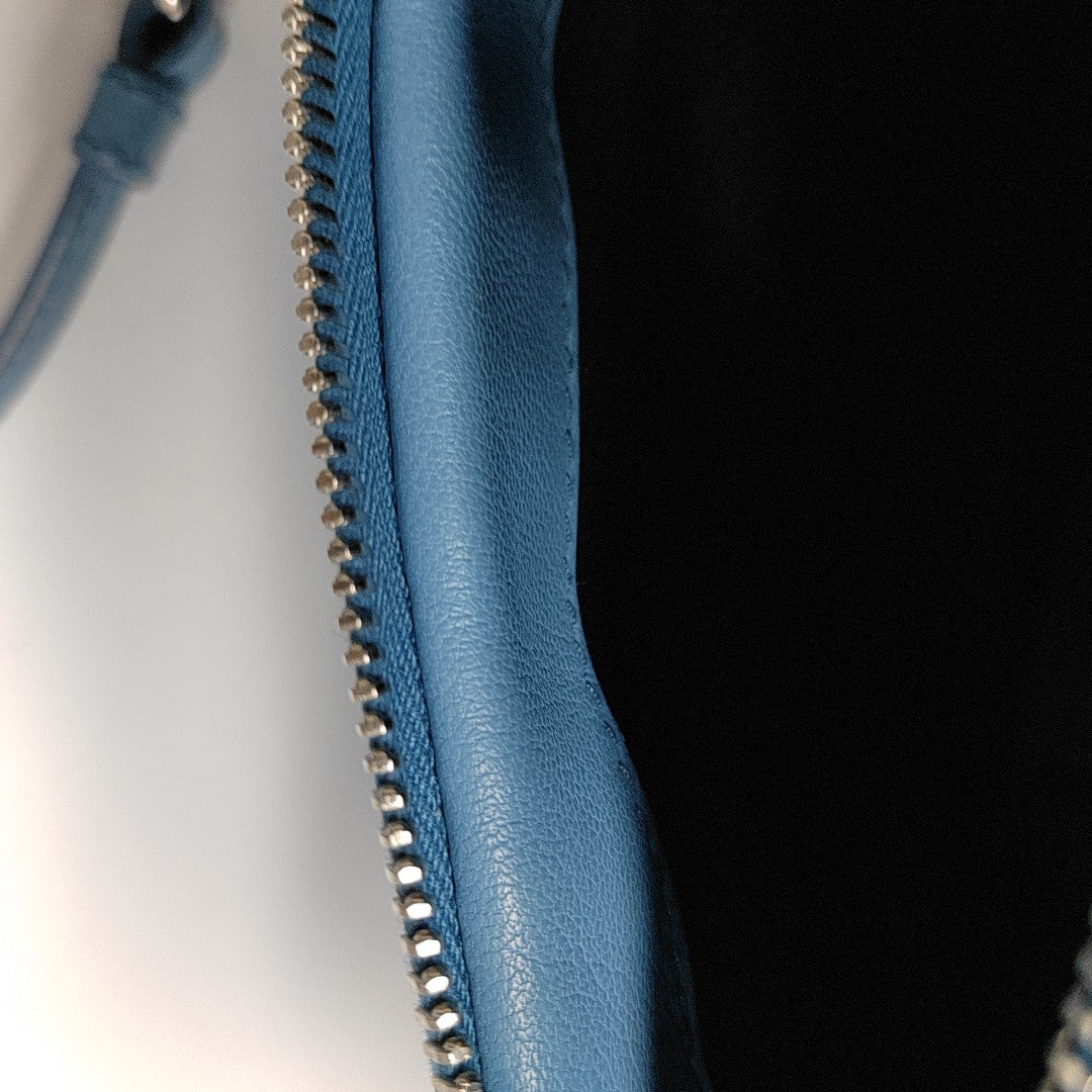 Matelassé Quilted Lambskin Blue
