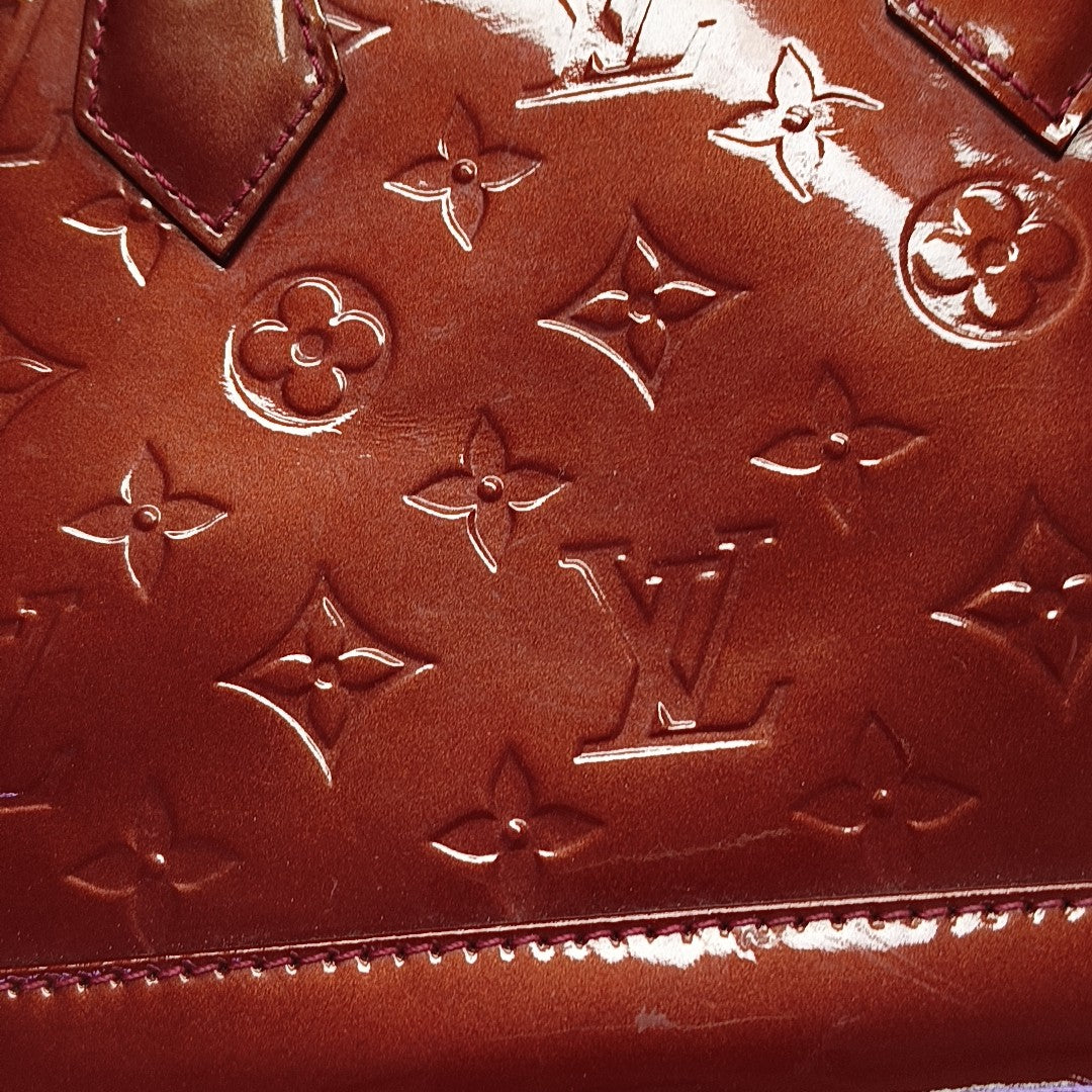 ALMA BB Monogram Patent Leather Red