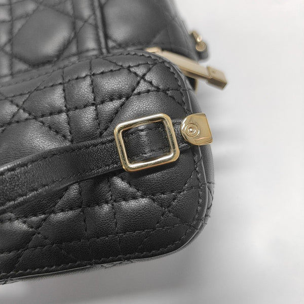Lady Dior Super Mini Cannage Lambskin Black