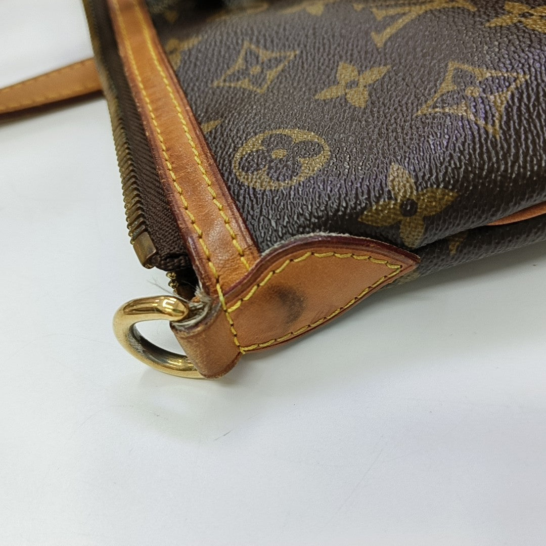 PALERMO PM Monogram Coated Canvas Brown