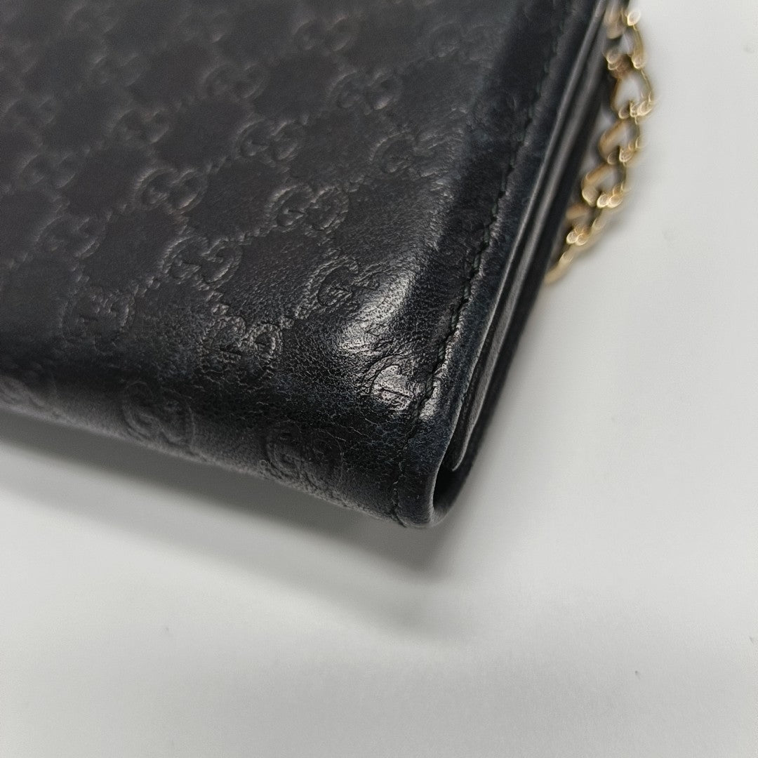 Microguccissima Monogram Calfskin Black