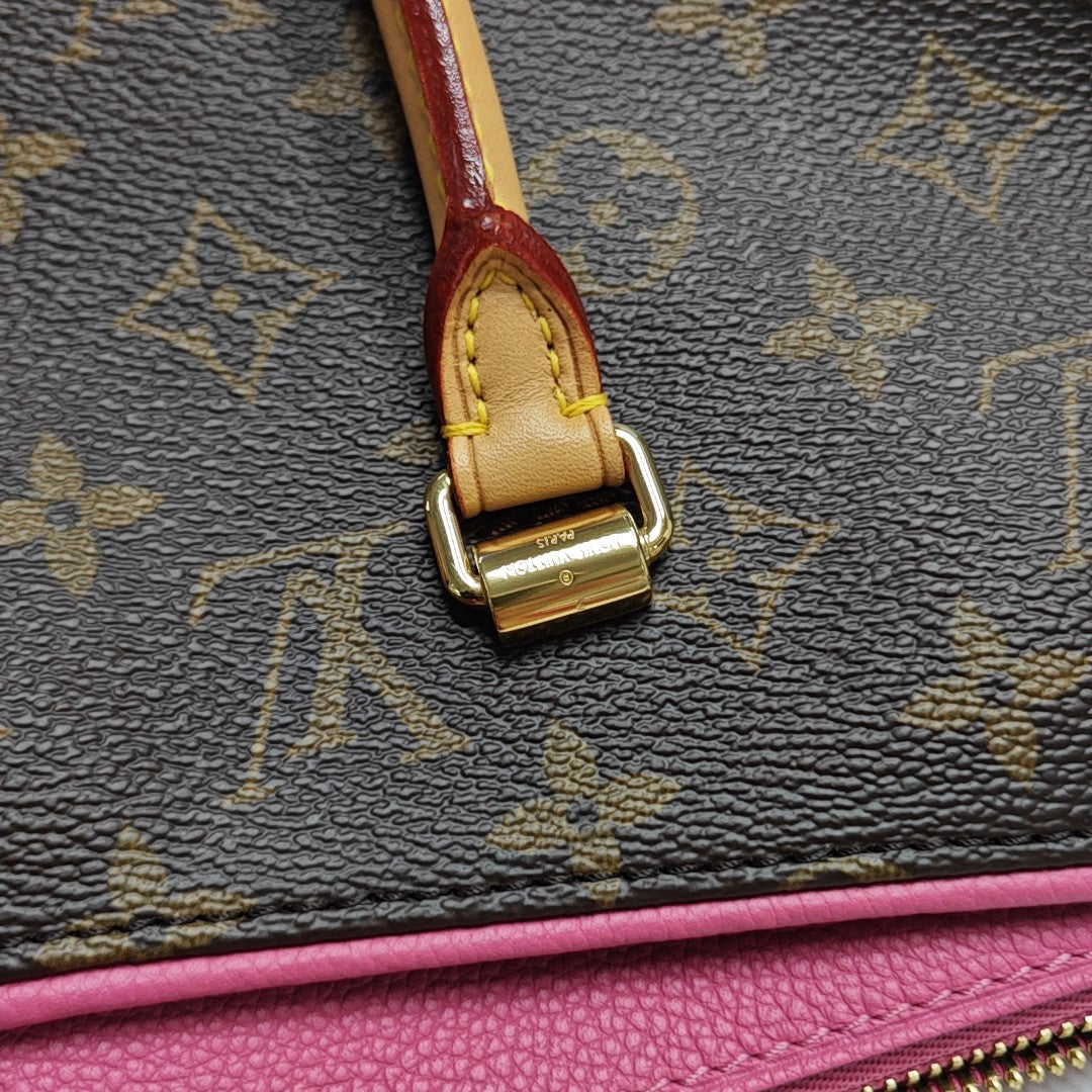 PALLAS MM Monogram Coated Canvas Brown