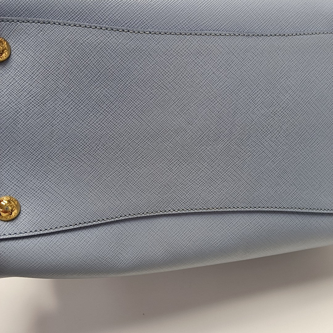Saffiano Calfskin Shoulder Bag Blue