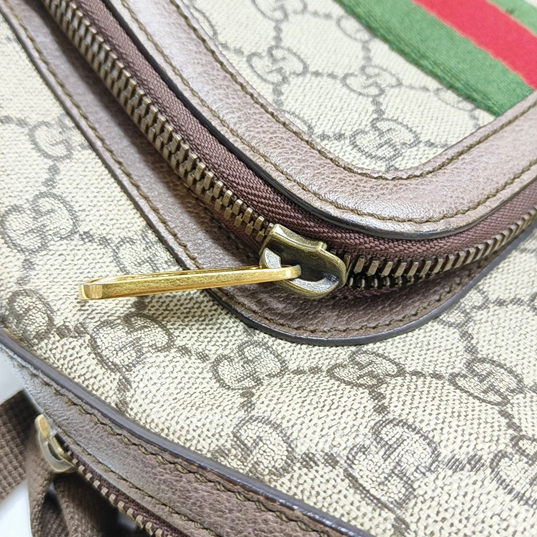 Ophidia Monogram Coated Canvas Beige
