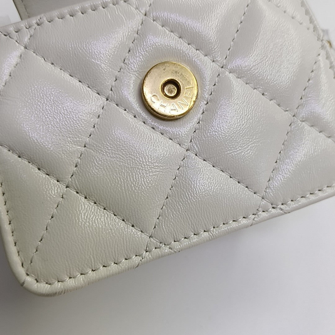 WOC Quilted Lambskin White
