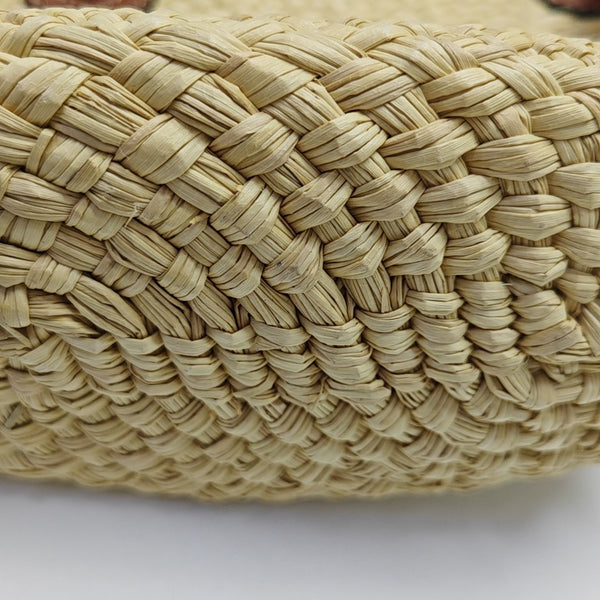 Straw Top Handle Bag Beige