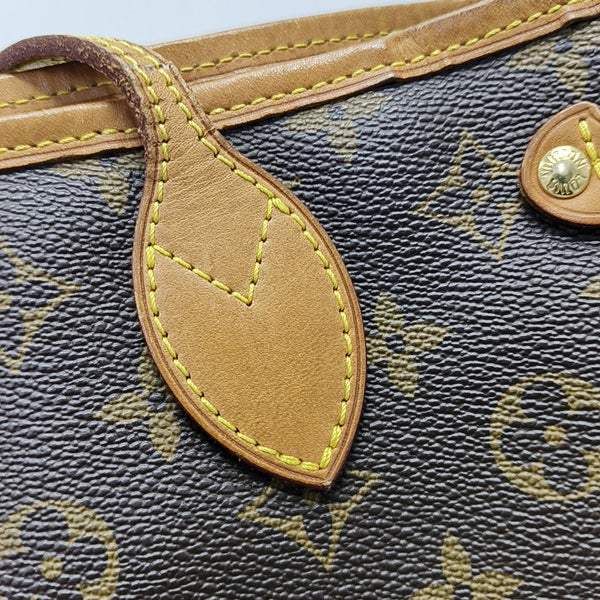 NEVERFULL PM Monogram Coated Canvas Brown