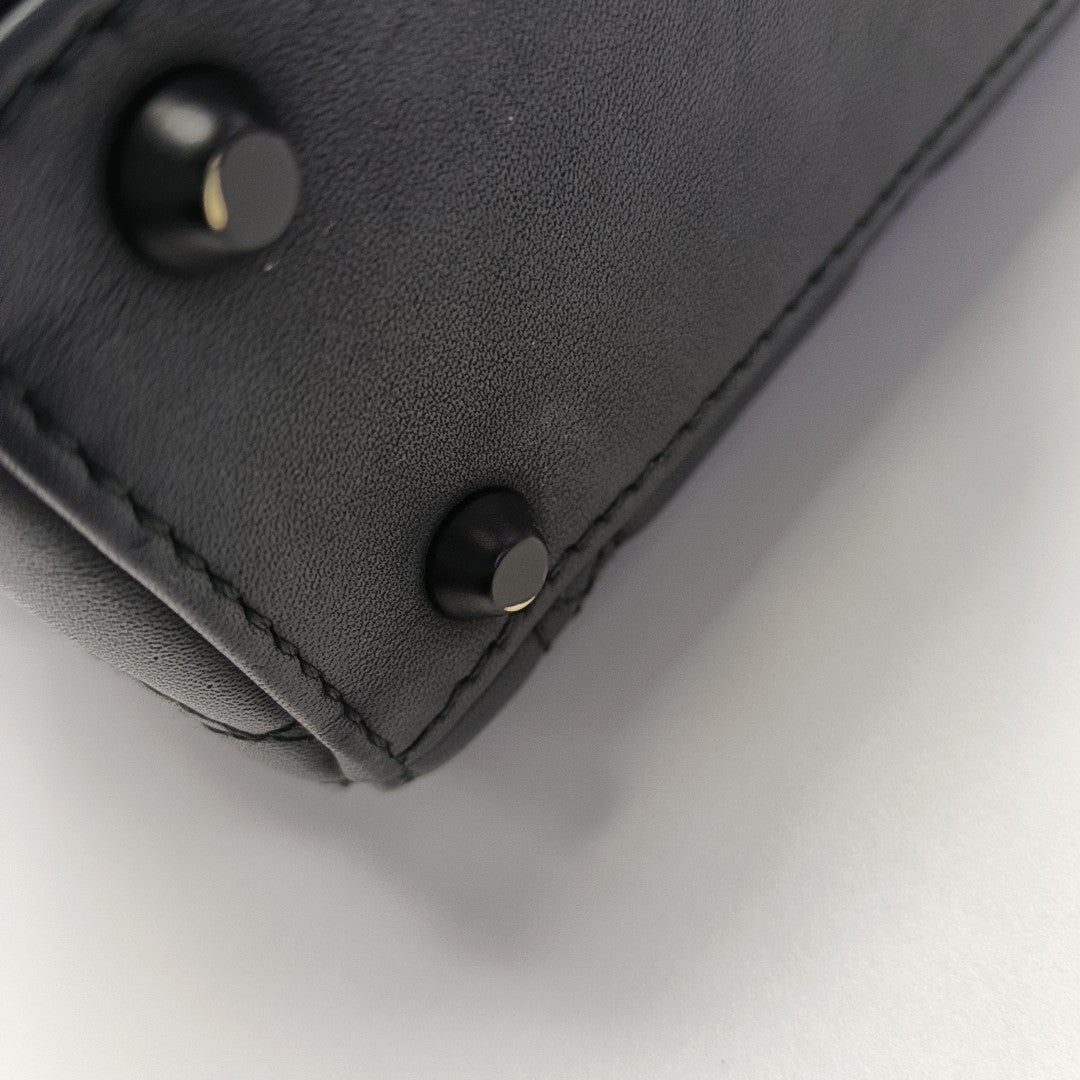 Lady Dior Mini Cannage Calfskin Black