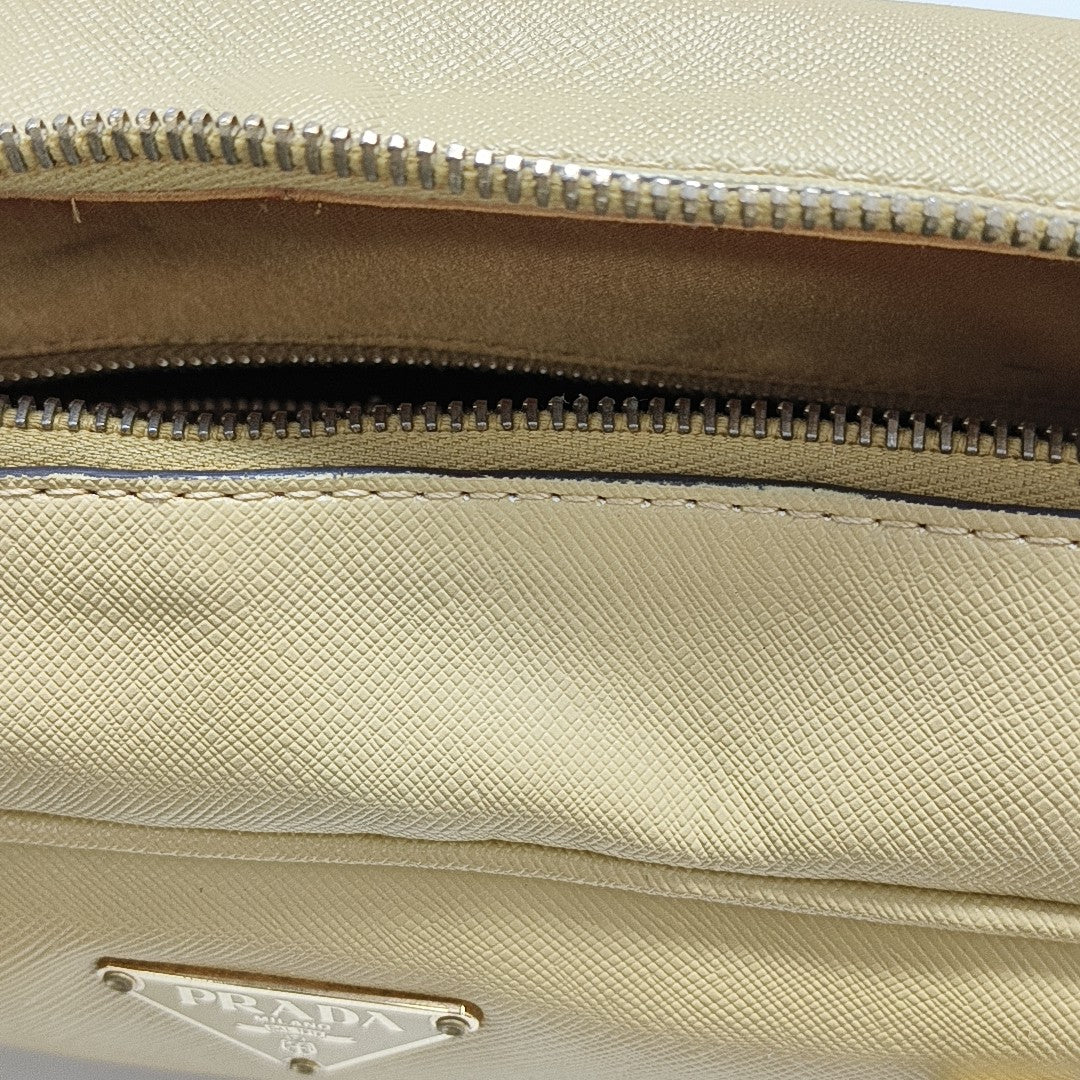 Saffiano Calfskin Top Handle Bag Yellow