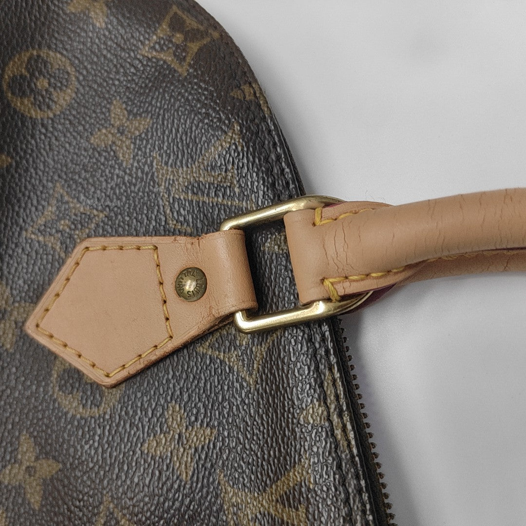 ALMA PM Monogram Coated Canvas Brown