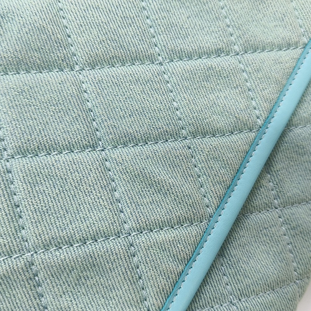 Quilted Denim Blue