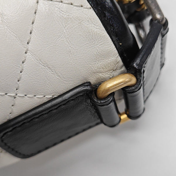 GABRIELLE Large Quilted Calfskin White