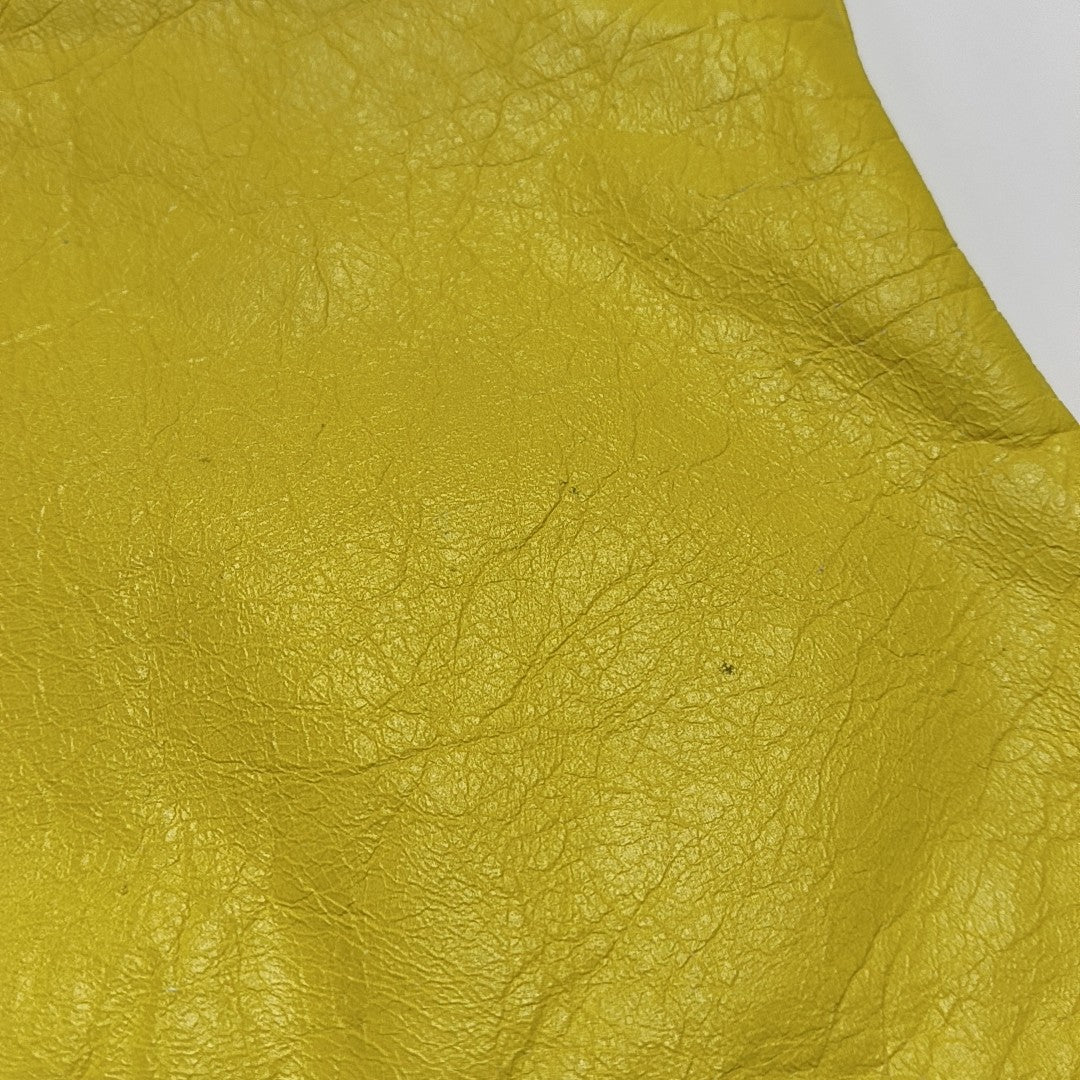 Leather Clutch Yellow