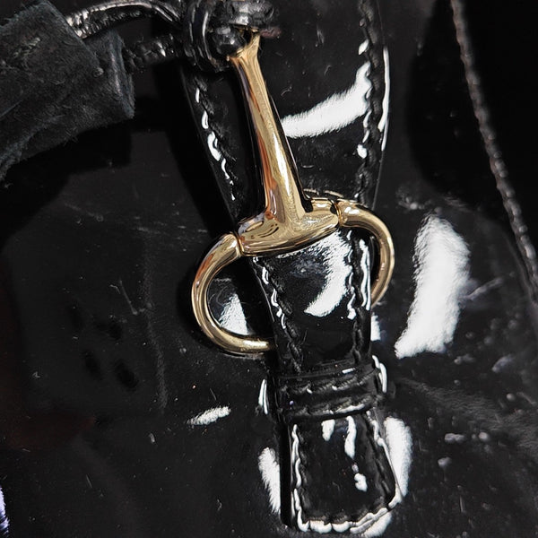 Emily Chain Small Patent Leather Black