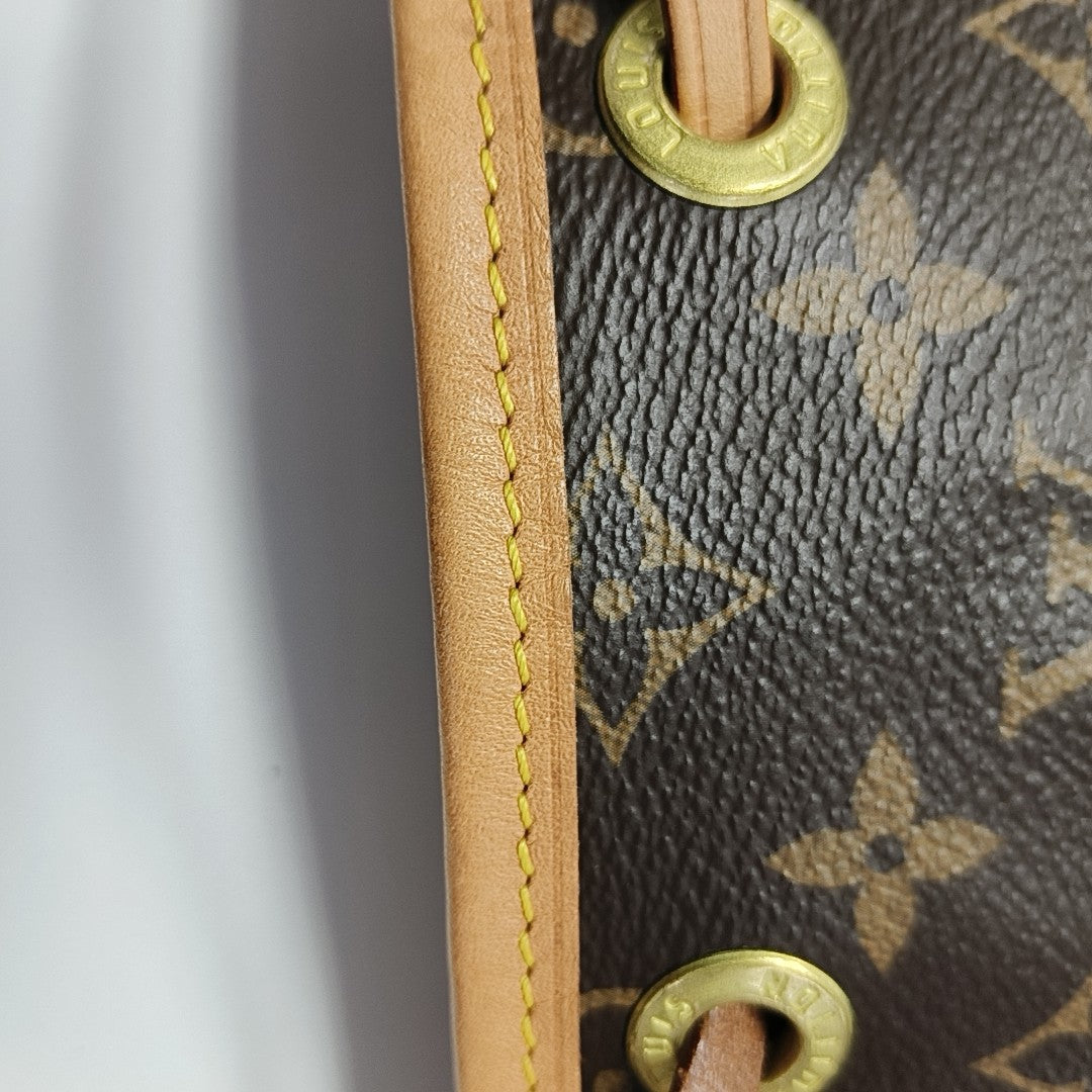NOÉ MM Monogram Coated Canvas Brown
