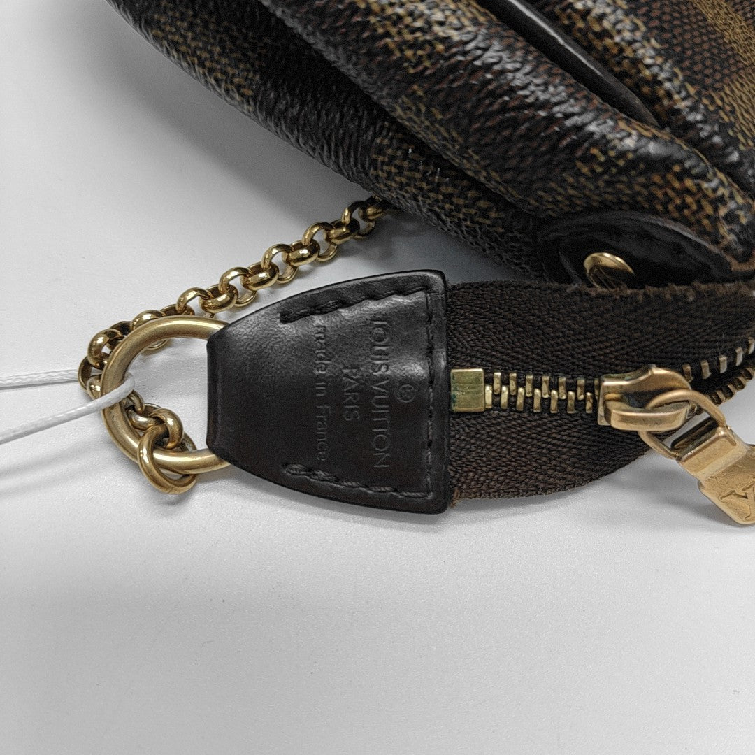 EVA Damier Ebene Coated Canvas Brown