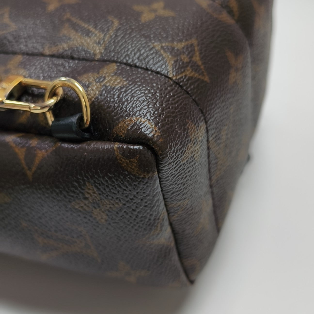 PALM SPRINGS Mini Monogram Coated Canvas Brown