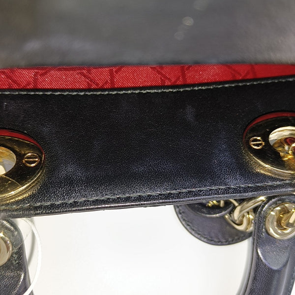 Lady D-Joy Medium Cannage Lambskin Black