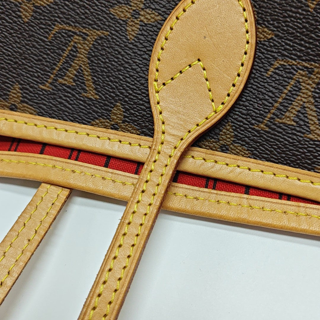 NEVERFULL MM Monogram Coated Canvas Brown