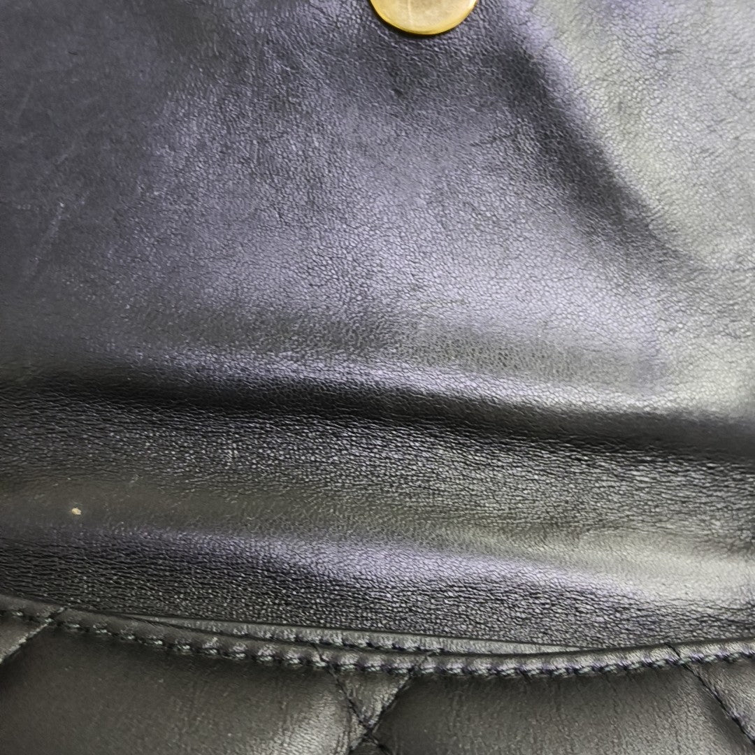Sharp Quilted Calfskin Black