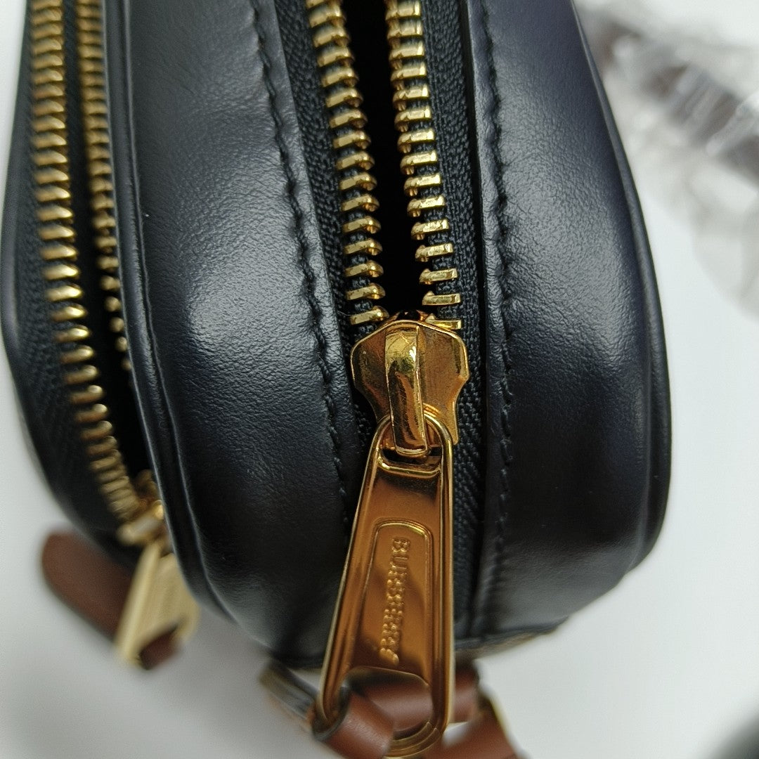 Coated Canvas Crossbody Bag Brown
