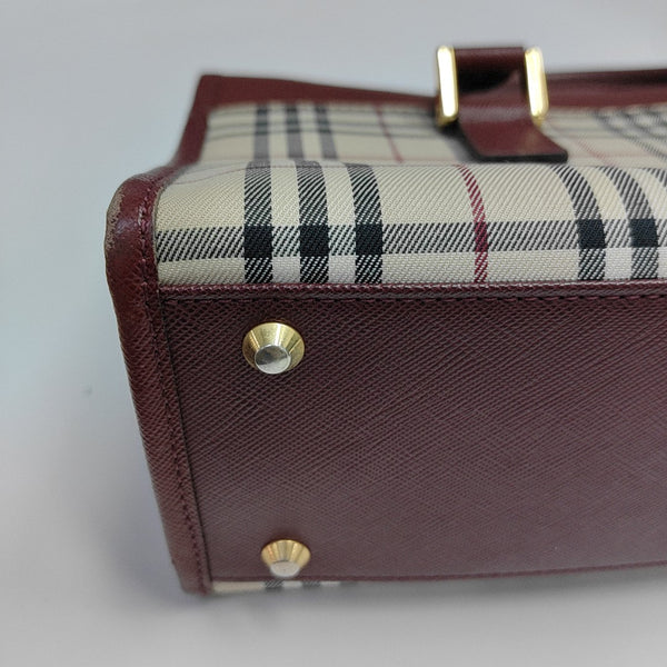 House Check Canvas Tote Canvas Beige