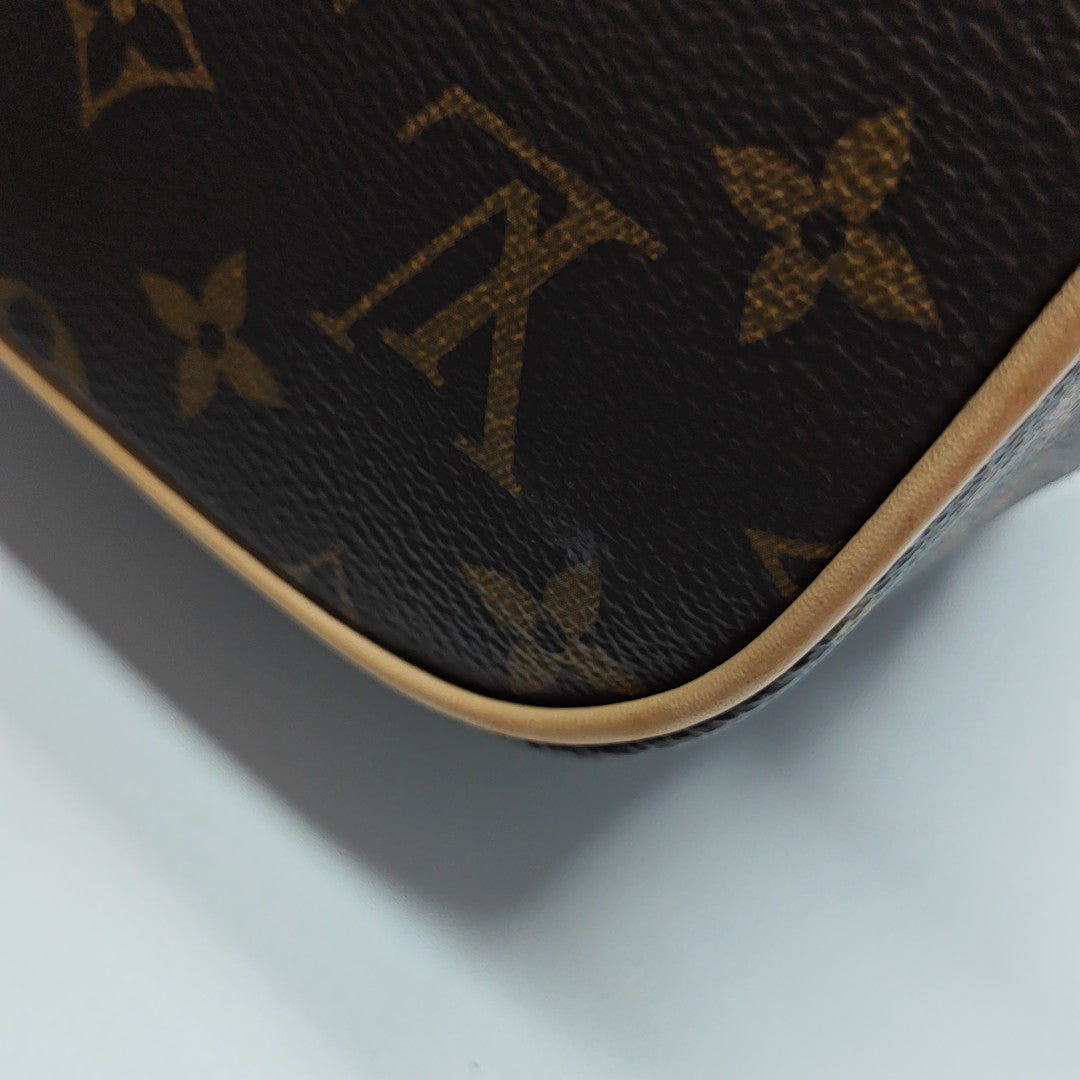 Monogram Coated Canvas Top Handle Bag Brown