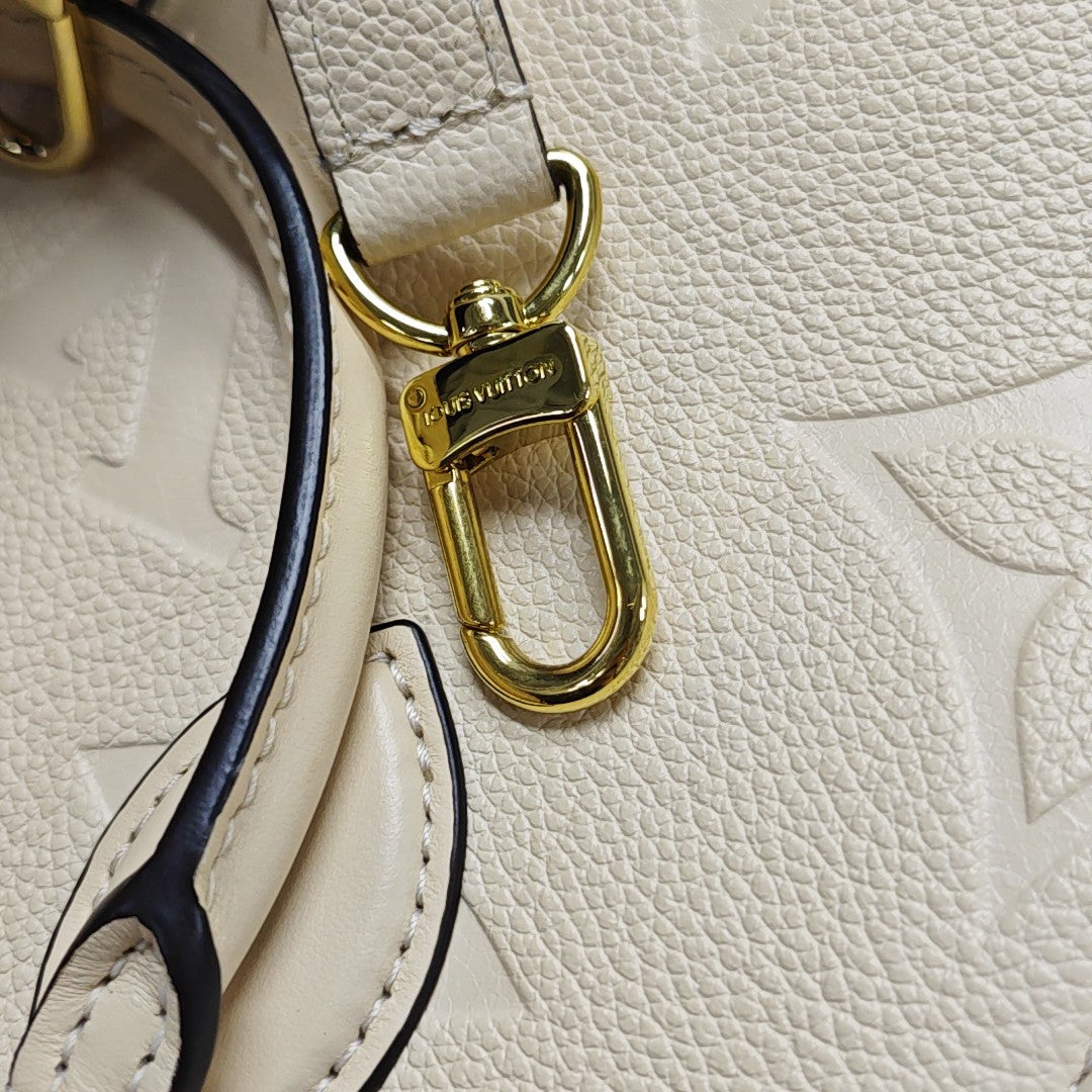 ONTHEGO PM Monogram Calfskin Beige