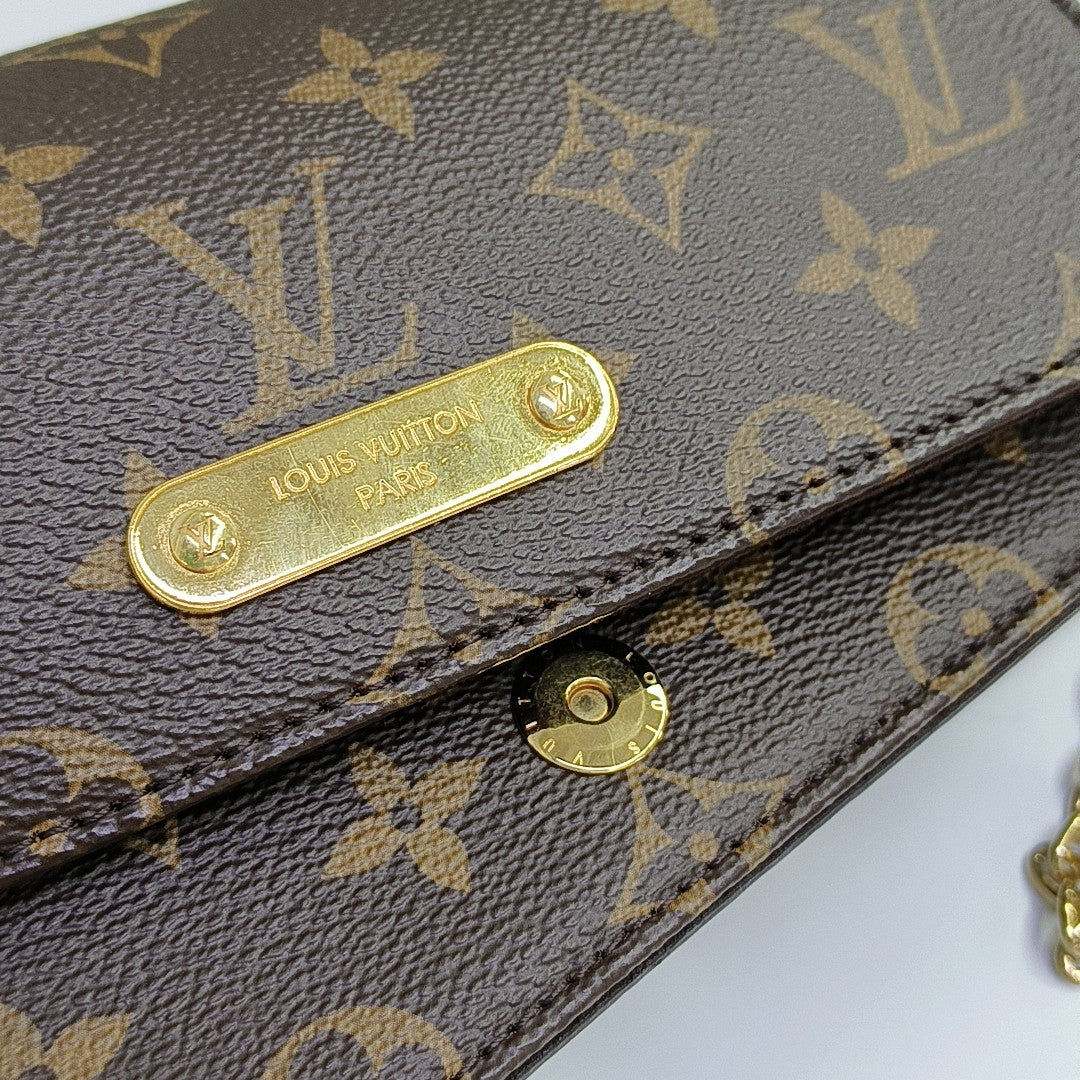 Lily Monogram Coated Canvas Brown