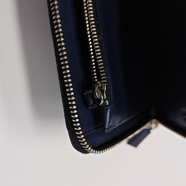 Saffiano Calfskin Clutch Blue